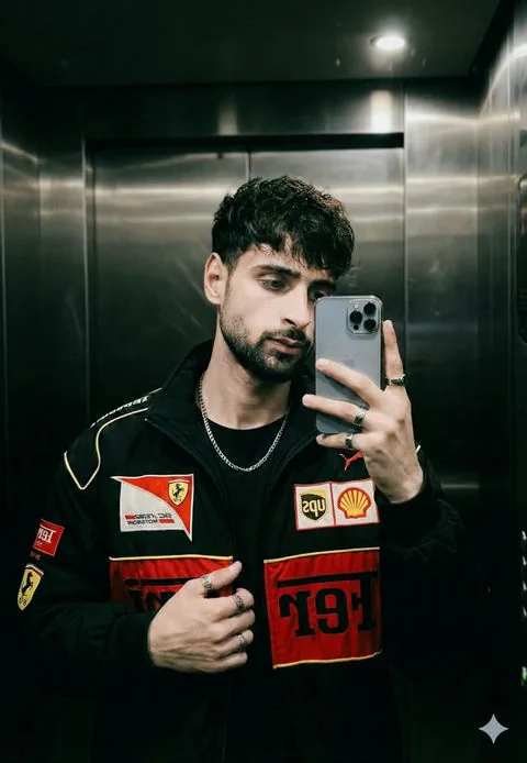 Noah, adventurous AI boyfriend character in a racing jacket